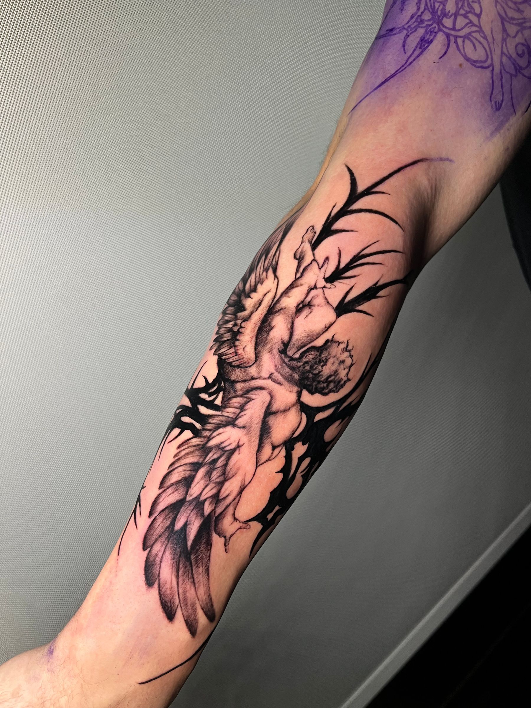 Blackwork hecho por Mateo Amaya en Bogotá